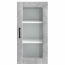 vidaXL Fali üveges szekrény PORTO Beton Szürke 40 x 31 x 80 cm Faanyag