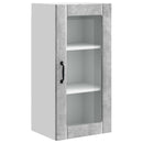 vidaXL Fali üveges szekrény PORTO 2 pcs Beton Szürke 40 x 31 x 80 cm
