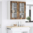 vidaXL Fali üveges szekrény PORTO 2 pcs Füstölt tölgy 40 x 31 x 80 cm