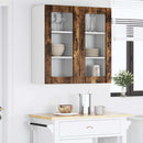 vidaXL Fali üveges szekrény PORTO 2 pcs Füstölt tölgy 40 x 31 x 80 cm