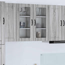 vidaXL Fali üveges szekrény PORTO 2 pcs Szürke Sonoma 40 x 31 x 80 cm