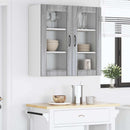 vidaXL Fali üveges szekrény PORTO 2 pcs Szürke Sonoma 40 x 31 x 80 cm