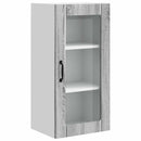 vidaXL Fali üveges szekrény PORTO 2 pcs Szürke Sonoma 40 x 31 x 80 cm