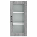 vidaXL Fali üveges szekrény PORTO 2 pcs Szürke Sonoma 40 x 31 x 80 cm