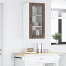 vidaXL Fali üveges szekrény PORTO Barna Tölgy 40 x 31 x 80 cm Faanyag
