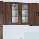 vidaXL Fali konyhaszekrény 2 pcs Barna Tölgy 40 x 31 x 80 cm Faanyag