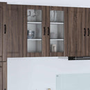 vidaXL Fali üveges szekrény PORTO 2 pcs Barna Tölgy 40 x 31 x 80 cm