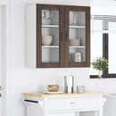 vidaXL Fali üveges szekrény PORTO 2 pcs Barna Tölgy 40 x 31 x 80 cm