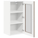 vidaXL Fali üveges szekrény PORTO 2 pcs Barna Tölgy 40 x 31 x 80 cm