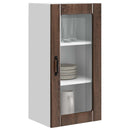 vidaXL Fali üveges szekrény PORTO 2 pcs Barna Tölgy 40 x 31 x 80 cm
