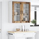 vidaXL Fali üveges szekrény PORTO 2 pcs Öreg fa 40 x 31 x 80 cm