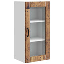vidaXL Fali üveges szekrény PORTO 2 pcs Öreg fa 40 x 31 x 80 cm