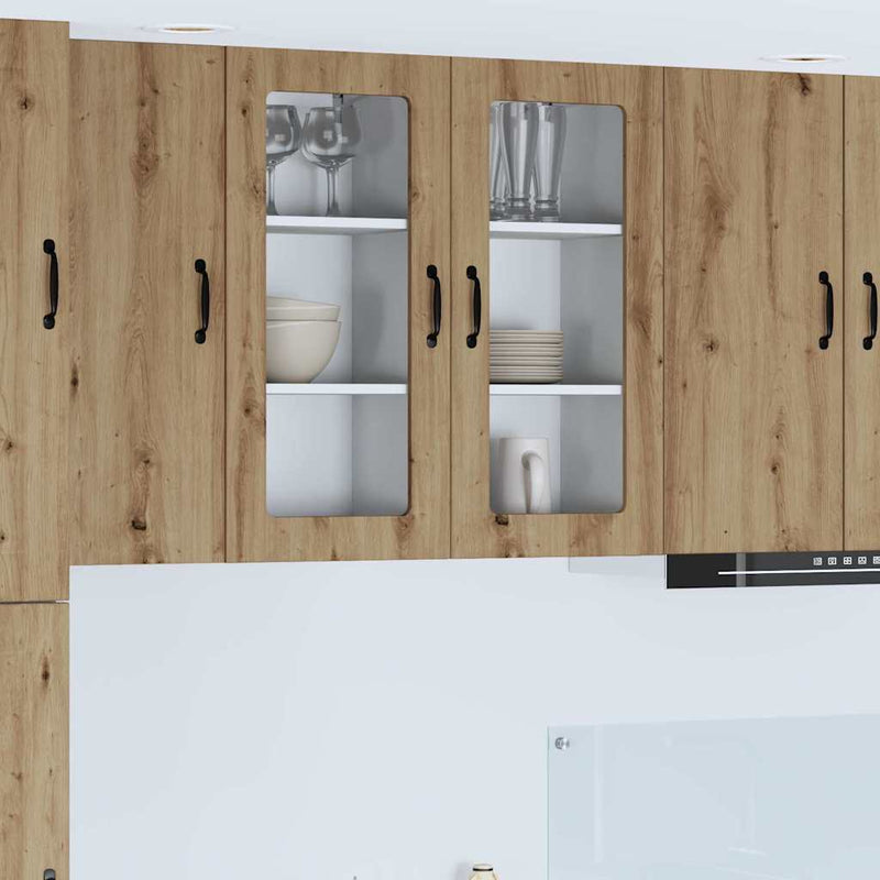 vidaXL Fali konyhaszekrény Artisan tölgy 40 x 31 x 80 cm Faanyag