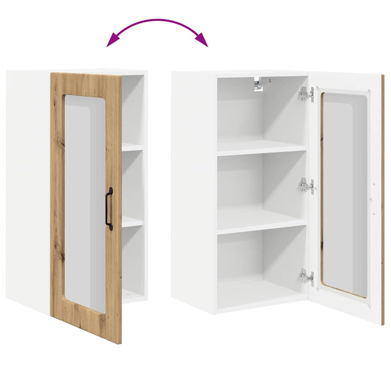 vidaXL Fali konyhaszekrény Artisan tölgy 40 x 31 x 80 cm Faanyag