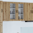 vidaXL Fali üveges szekrény PORTO 2 pcs Artisan tölgy 40 x 31 x 80 cm