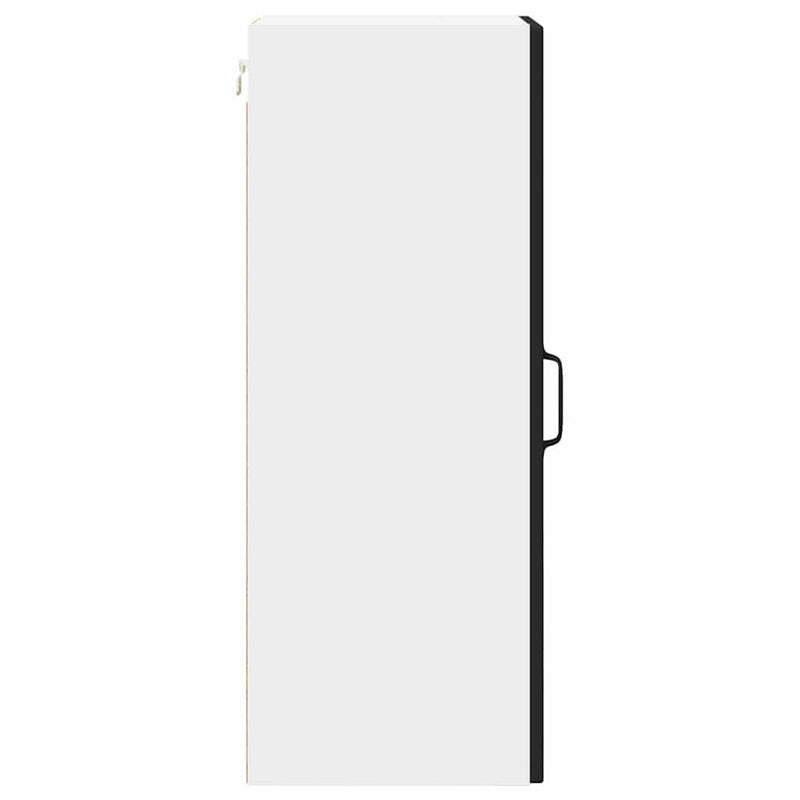 vidaXL Fali konyhaszekrény polcokkal Fekete 30 x 31 x 80 cm Faanyag