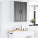 vidaXL Fali Szekrény PORTO 2 pcs Fekete 30 x 31 x 80 cm Faanyag