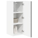 vidaXL Fali Szekrény PORTO 2 pcs Fekete 30 x 31 x 80 cm Faanyag