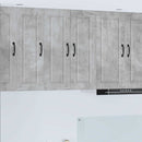 vidaXL Fali Szekrény PORTO 2 pcs Beton Szürke 30 x 31 x 80 cm Faanyag