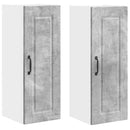 vidaXL Fali Szekrény PORTO 2 pcs Beton Szürke 30 x 31 x 80 cm Faanyag