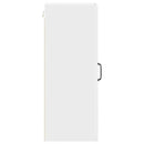 vidaXL Fali Szekrény PORTO Magas Fényű Fehér 30 x 31 x 80 cm Faanyag