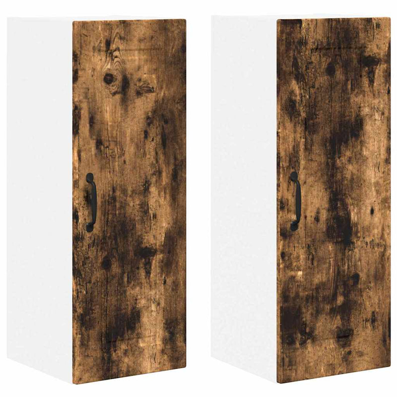 vidaXL Fali konyhaszekrény 2 pcs Füstölt tölgy 30 x 31 x 80 cm Faanyag