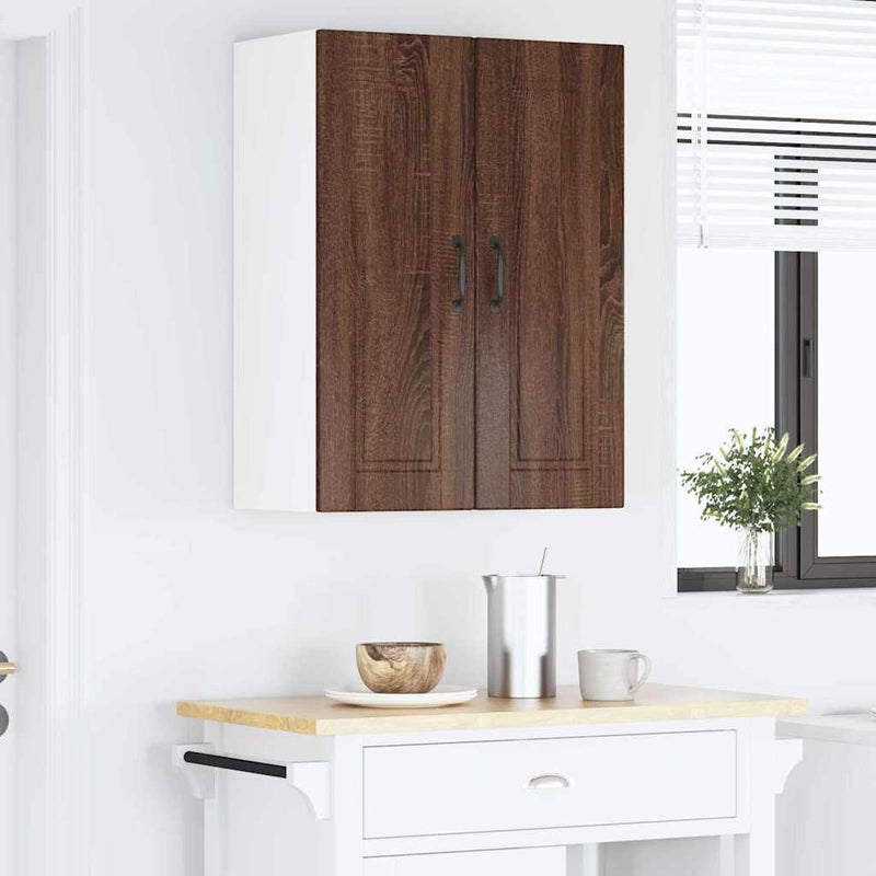 vidaXL Fali konyhaszekrény 2 pcs Barna Tölgy 30 x 31 x 80 cm Faanyag