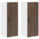 vidaXL Fali Szekrény PORTO 2 pcs Barna Tölgy 30 x 31 x 80 cm Faanyag