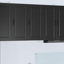 vidaXL Fali Szekrény PORTO Fekete 40 x 31 x 80 cm Faanyag