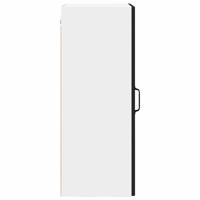 vidaXL Fali konyhaszekrény polcokkal Fekete 40 x 31 x 80 cm Faanyag