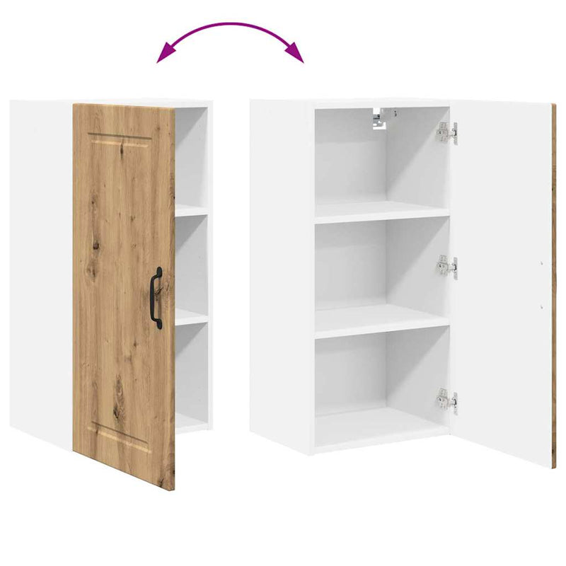 vidaXL Fali konyhaszekrény Artisan tölgy 40 x 31 x 80 cm Faanyag