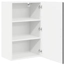 vidaXL Fali Szekrény PORTO Fekete 50 x 31 x 80 cm Faanyag