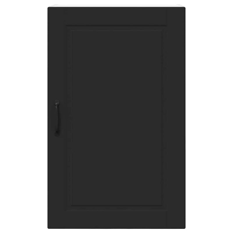 vidaXL Fali konyhaszekrény polcokkal Fekete 50 x 31 x 80 cm Faanyag