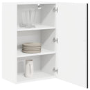 vidaXL Fali Szekrény PORTO Fekete 50 x 31 x 80 cm Faanyag