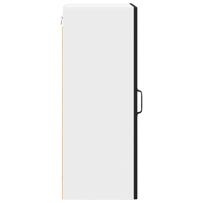 vidaXL Fali konyhaszekrény polcokkal Fekete 50 x 31 x 80 cm Faanyag