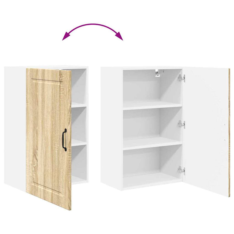 vidaXL Fali konyhaszekrény Sonoma tölgy 50 x 31 x 80 cm Faanyag