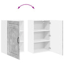vidaXL Fali Szekrény PORTO Beton Szürke 50 x 31 x 80 cm Faanyag