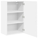 vidaXL Fali Szekrény PORTO Magas Fényű Fehér 50 x 31 x 80 cm Faanyag