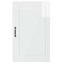 vidaXL Fali Szekrény PORTO Magas Fényű Fehér 50 x 31 x 80 cm Faanyag