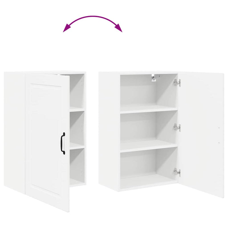 vidaXL Fali konyhaszekrény Magas Fényű Fehér 50 x 31 x 80 cm Faanyag