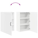 vidaXL Fali Szekrény PORTO Magas Fényű Fehér 50 x 31 x 80 cm Faanyag