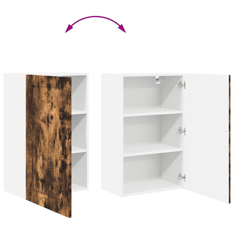 vidaXL Fali konyhaszekrény Füstölt tölgy 50 x 31 x 80 cm Faanyag