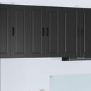 vidaXL Fali Szekrény PORTO Fekete 60 x 31 x 80 cm Faanyag