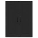 vidaXL Fali konyhaszekrény polcokkal Fekete 60 x 31 x 80 cm Faanyag