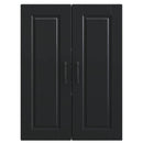 vidaXL Fali Szekrény PORTO Fekete 60 x 31 x 80 cm Faanyag