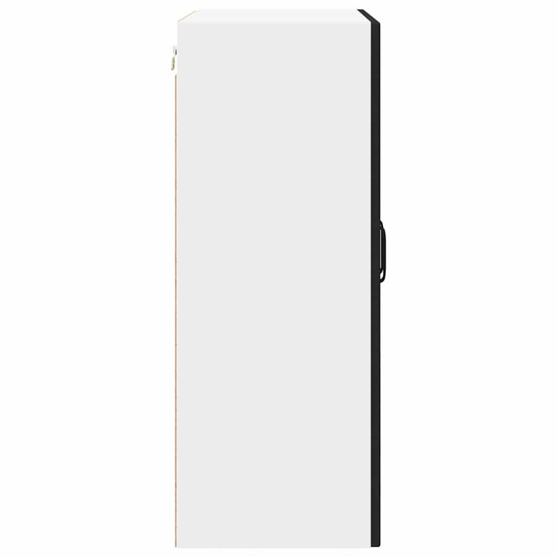 vidaXL Fali konyhaszekrény polcokkal Fekete 60 x 31 x 80 cm Faanyag