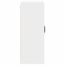 vidaXL Fali Szekrény PORTO Magas Fényű Fehér 60 x 31 x 80 cm Faanyag