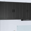 vidaXL Fali Szekrény PORTO Fekete 80 x 31 x 80 cm Szerelt Fa