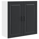 vidaXL Fali Szekrény PORTO Fekete 80 x 31 x 80 cm Szerelt Fa