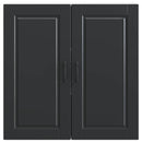 vidaXL Fali Szekrény PORTO Fekete 80 x 31 x 80 cm Szerelt Fa
